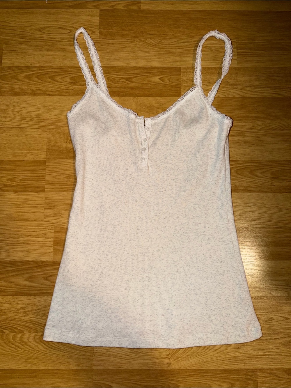 Women's Lace-Trim White Cami Tank Top
